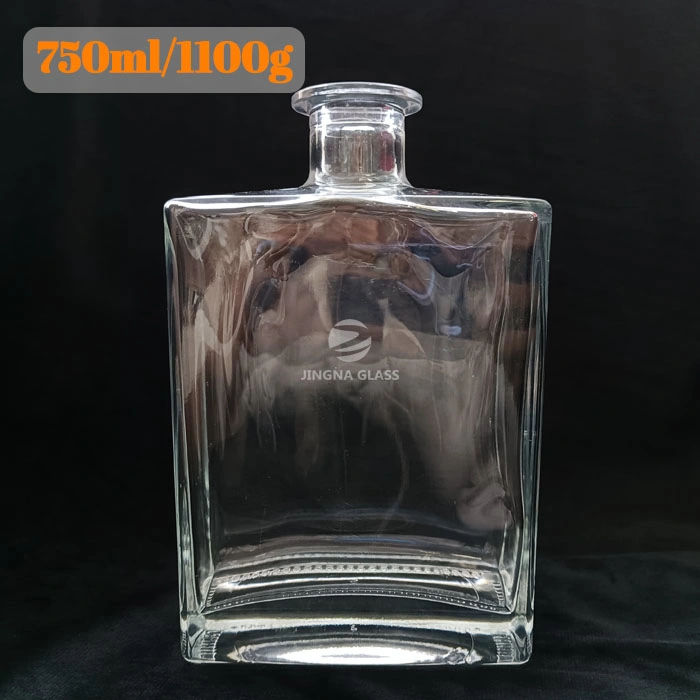 Jingna Spirits Cube Bottle Whisky Vodka Brandy Rum Tequila Gin Glass Bottle